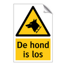 De hond is los