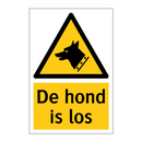 De hond is los