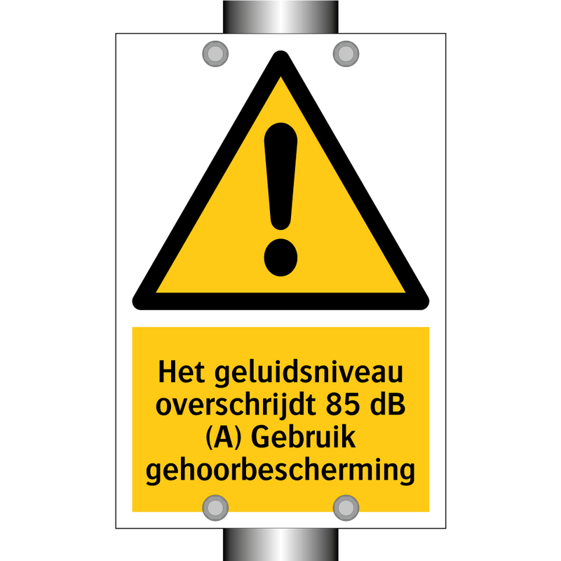 Het geluidsniveau overschrijdt 85 dB (A) Gebruik gehoorbescherming