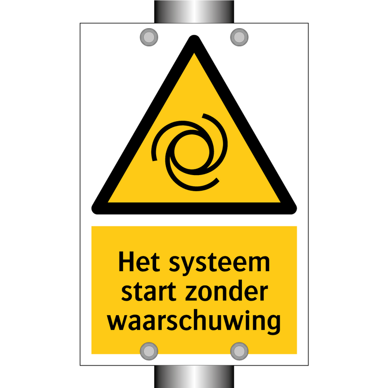 Het systeem start zonder waarschuwing