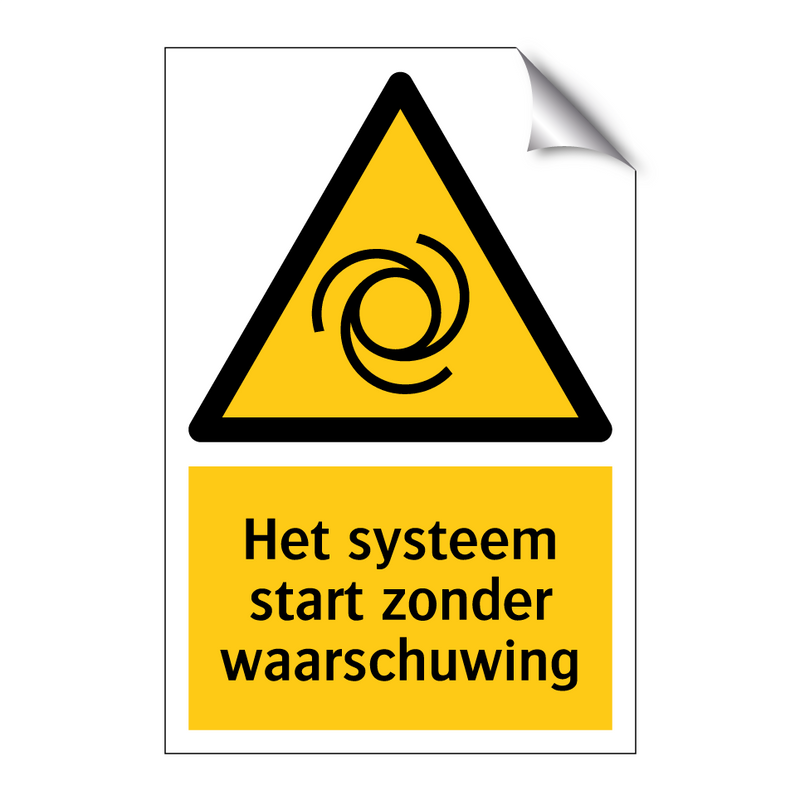 Het systeem start zonder waarschuwing