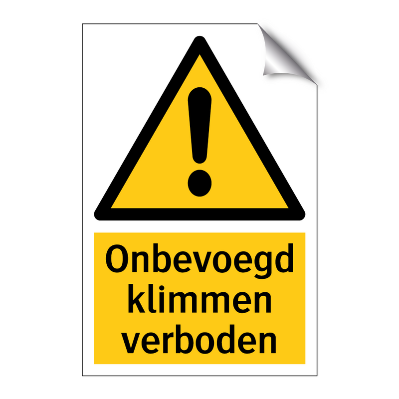 Onbevoegd klimmen verboden