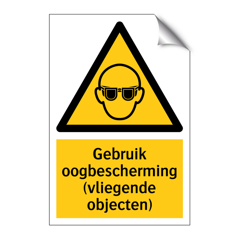 Gebruik oogbescherming (vliegende objecten)