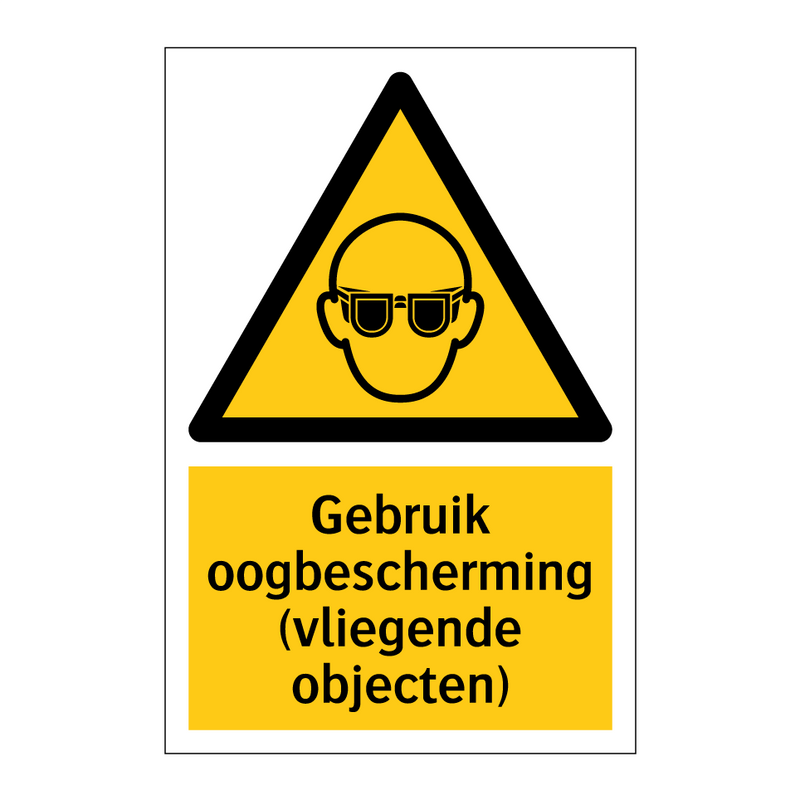 Gebruik oogbescherming (vliegende objecten)