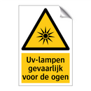 Uv-lampen gevaarlijk voor de ogen