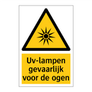 Uv-lampen gevaarlijk voor de ogen