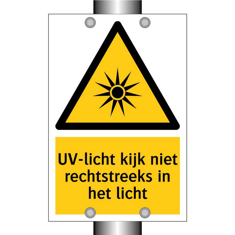 UV-licht kijk niet rechtstreeks in het licht