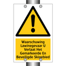 Waarschuwing Lawinegevaar U Verlaat Het Gemarkeerde En Beveiligde Skigebied