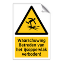 Waarschuwing Betreden van het ijsoppervlak verboden!