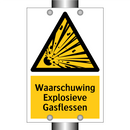 Waarschuwing Explosieve Gasflessen