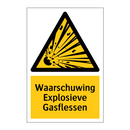 Waarschuwing Explosieve Gasflessen