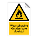Waarschuwing Ontvlambare vloeistof