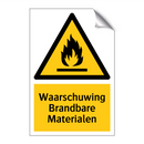 Waarschuwing Brandbare Materialen