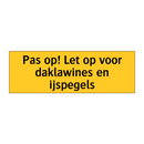 Pas op! Let op voor daklawines en ijspegels