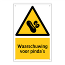 Waarschuwing voor pinda's