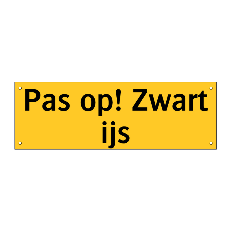 Pas op! Zwart ijs