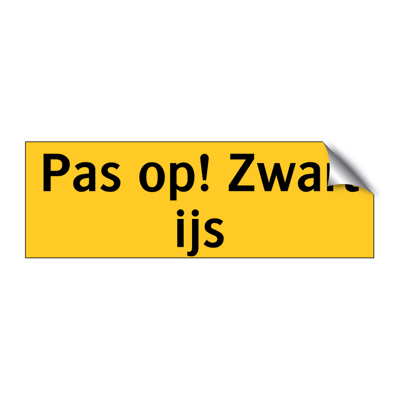 Pas op! Zwart ijs