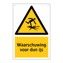 Waarschuwing voor dun ijs