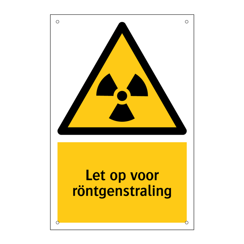 Let op voor röntgenstraling