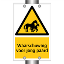Waarschuwing voor jong paard