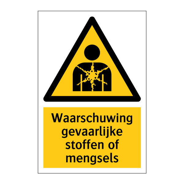 Waarschuwing gevaarlijke stoffen of mengsels