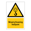 Waarschuwing hefpunt