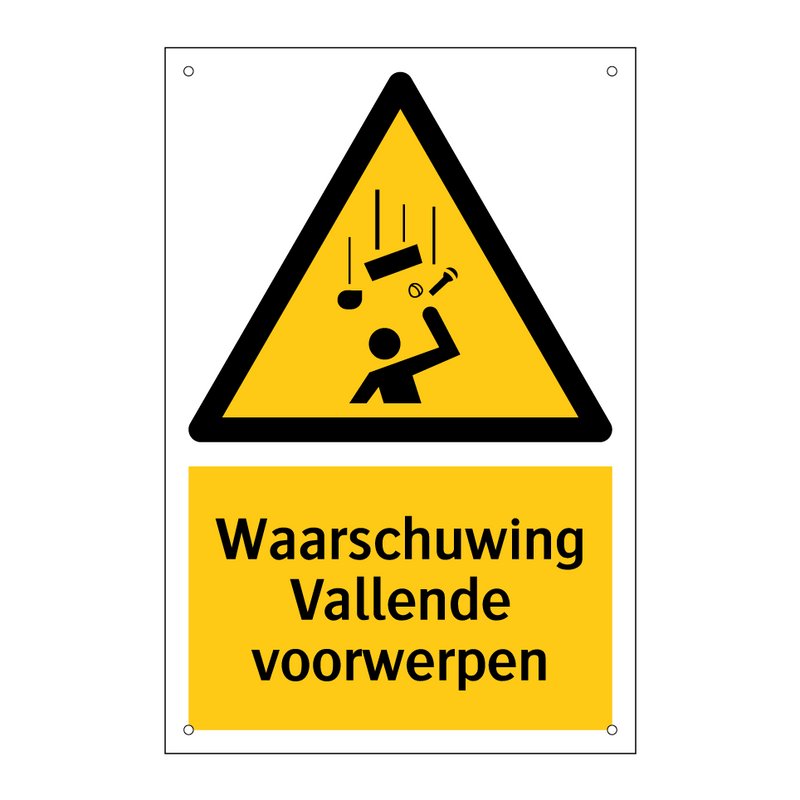 Waarschuwing Vallende voorwerpen