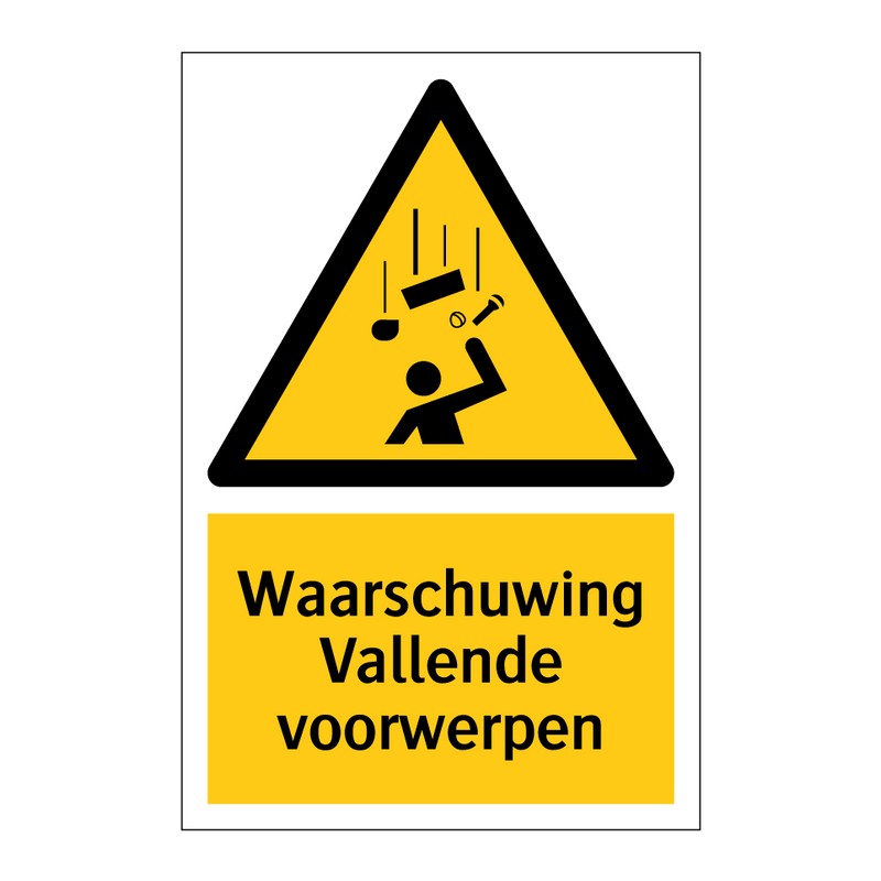 Waarschuwing Vallende voorwerpen