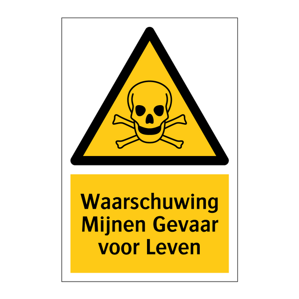 Waarschuwing Mijnen Gevaar voor Leven