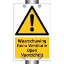 Waarschuwing Geen Ventilatie Open Voorzichtig