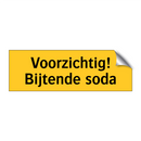 Voorzichtig! Bijtende soda