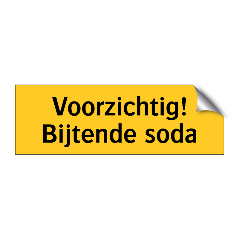 Voorzichtig! Bijtende soda