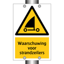 Waarschuwing voor strandzeilers