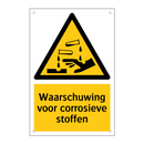Waarschuwing voor corrosieve stoffen