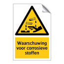 Waarschuwing voor corrosieve stoffen