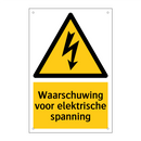 Waarschuwing voor elektrische spanning