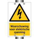 Waarschuwing voor elektrische spanning