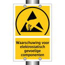 Waarschuwing voor elektrostatisch gevoelige componenten