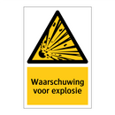 Waarschuwing voor explosie