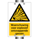 Waarschuwing voor explosief ontsnappende gassen
