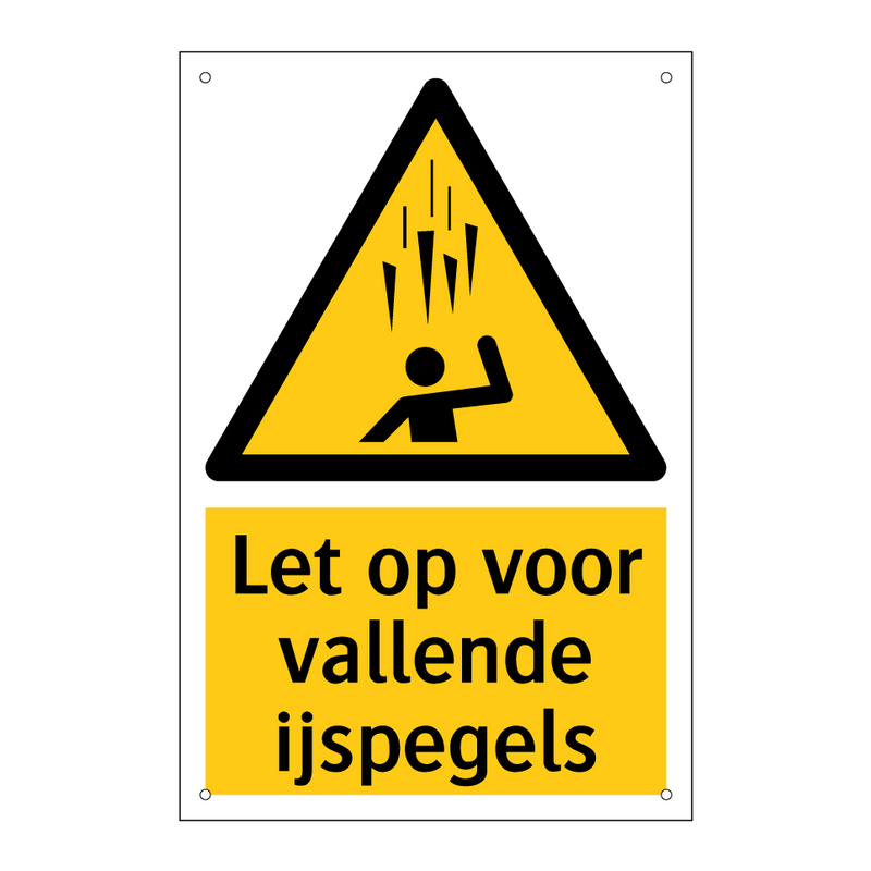 Let op voor vallende ijspegels