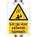 Let op voor vallende ijspegels