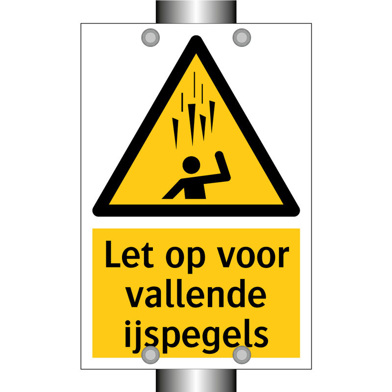 Let op voor vallende ijspegels