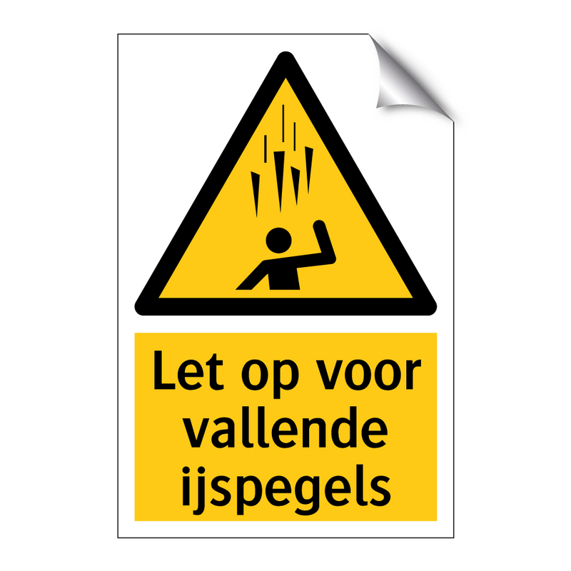 Let op voor vallende ijspegels