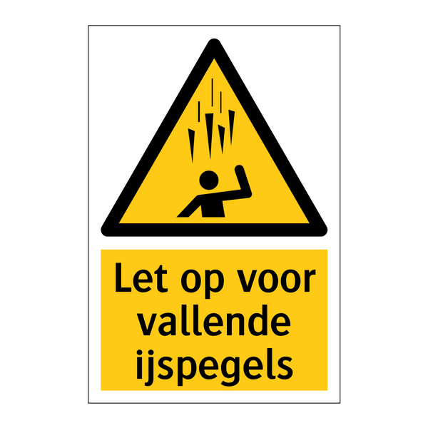 Let op voor vallende ijspegels