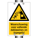 Waarschuwing voor vallende daklawines en ijspegels!