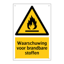 Waarschuwing voor brandbare stoffen
