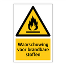 Waarschuwing voor brandbare stoffen