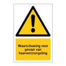 Waarschuwing voor gevaar van haarverstrengeling