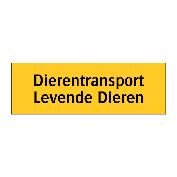 Dierentransport Levende Dieren